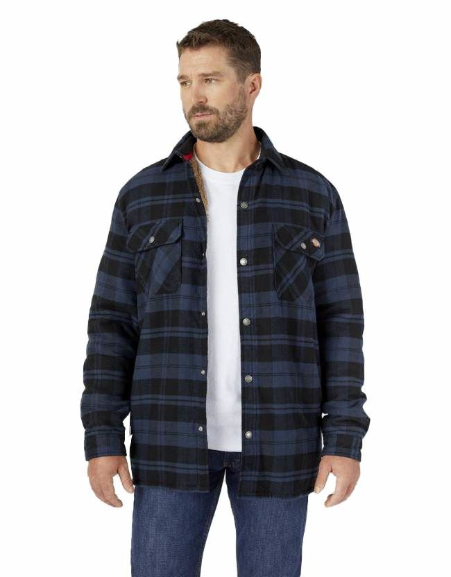 Hot Commodity Dickies Men's Sherpa Lined Flannel Shirt Jacket 100% ...